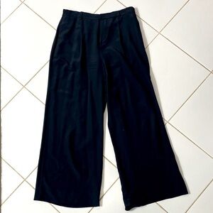 Madewell silk drapey Black Trousers